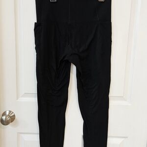 Aerie Black OFFLINE Real Me High Rise 7/8 Size Large